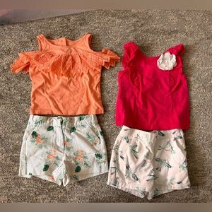 Janie & Jack 2 toddler outfits with shorts.18-24 mts